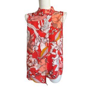 MINKPINK Multicolored Floral Sleeveless Pullover Top Blouse Women's Sz S